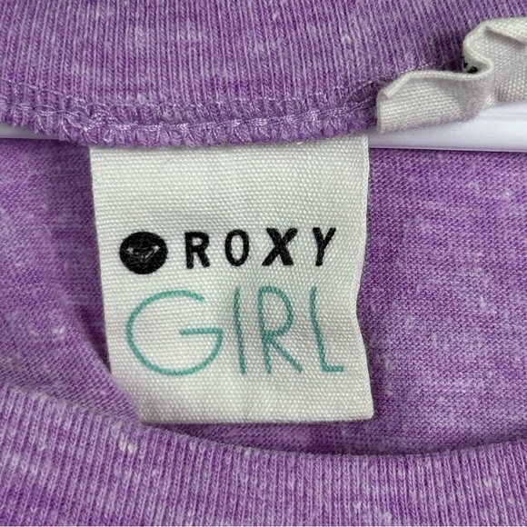 Roxy Purple Graphic Girls Top Long Sleeve Size M - Picture 3 of 6